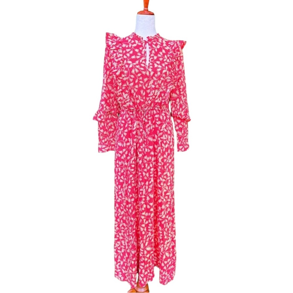 Who What Wear Women's Balloon Long Sleeve Soft Ruffle
Red‎ Dress |Size Medium